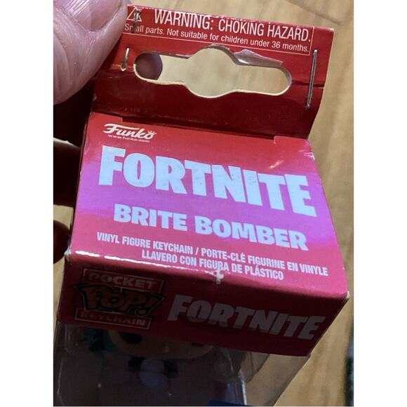 New Open Box 2018 Funko POP Keychain ~ Fortnite Brite Bomber ~ Official QR Code - Picture 2 of 5